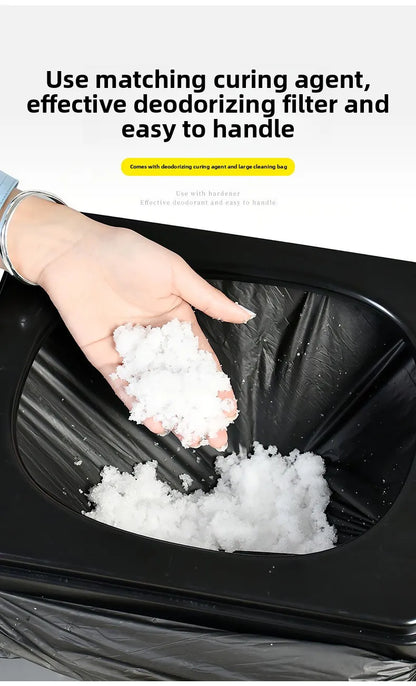 Portable Car Folding Toilet Toilet Camping Emergency Artifact Car Travel Emergency Outdoor Mobile Toilet Camping Equipment