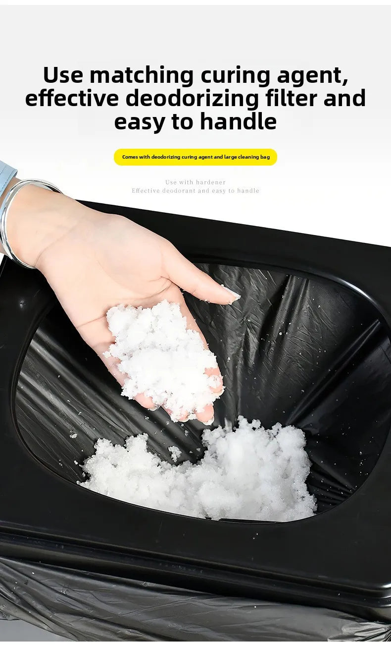 Portable Car Folding Toilet Toilet Camping Emergency Artifact Car Travel Emergency Outdoor Mobile Toilet Camping Equipment