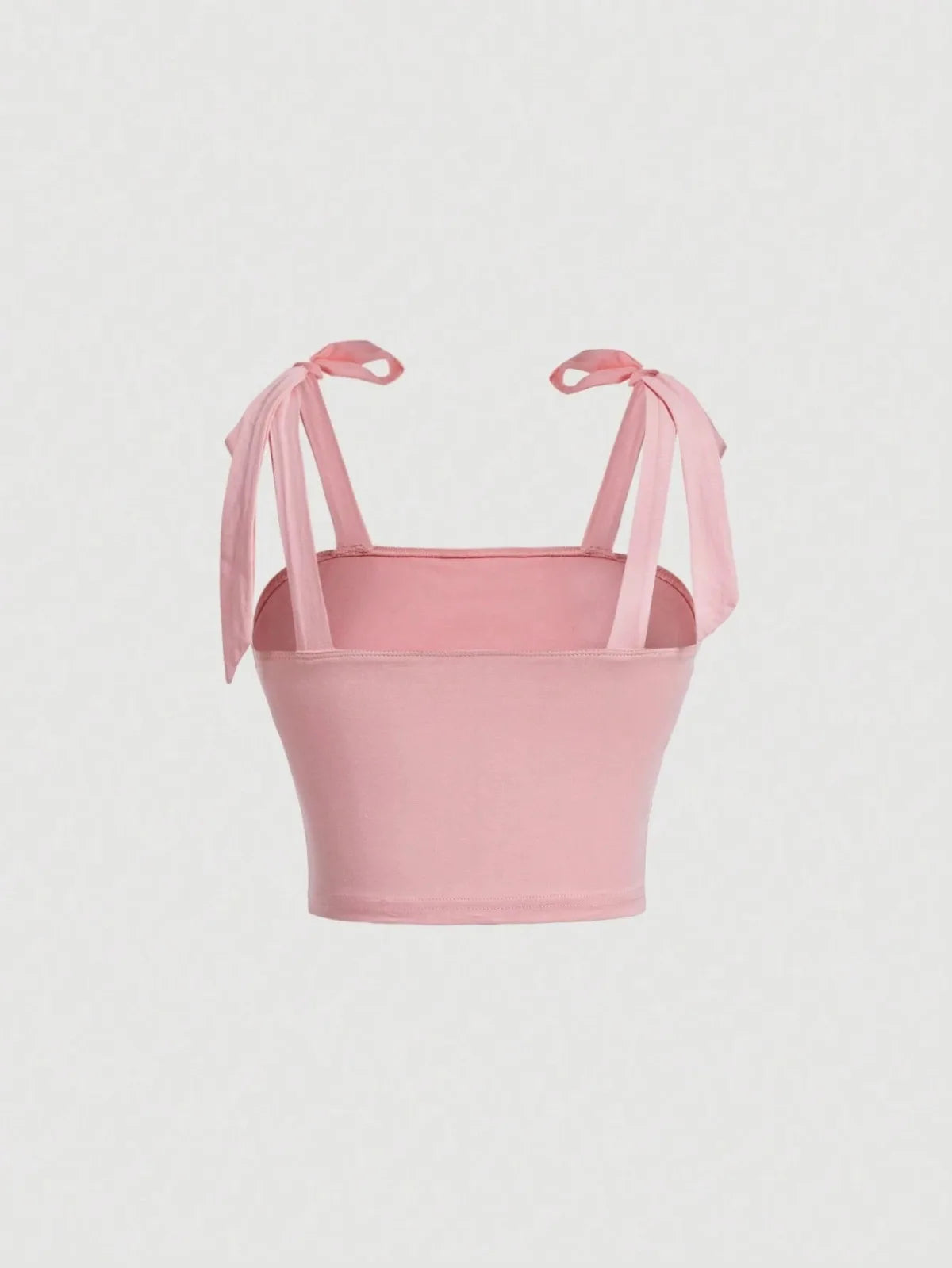 Solid Tie Shoulder Ruched Wide Strap Slim Fit Crop Top Women Clothing Summer 2025 Y2K Clothes Pink Backless Camis Top Streetwear