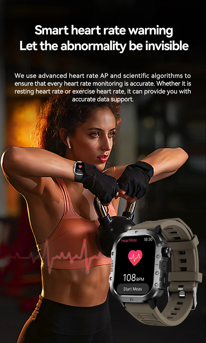 Outdoor Sports Smart Watch with HD Screen and Bluetooth - Smarsty