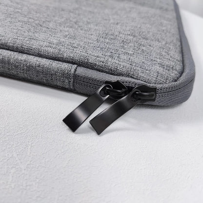 Denim Laptop Sleeve With Padded Inner Compartment Zipper