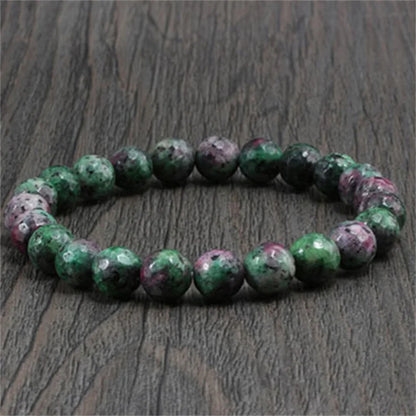 Natural Epidote Zoisite Stone Bead Bracelet for Men - Smarsty