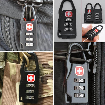 Outdoor Backpack Handbag Zipper Lock Anti Theft Portable Mini Combination Code Number Lock for Travel Backpack Accessories - Smarsty