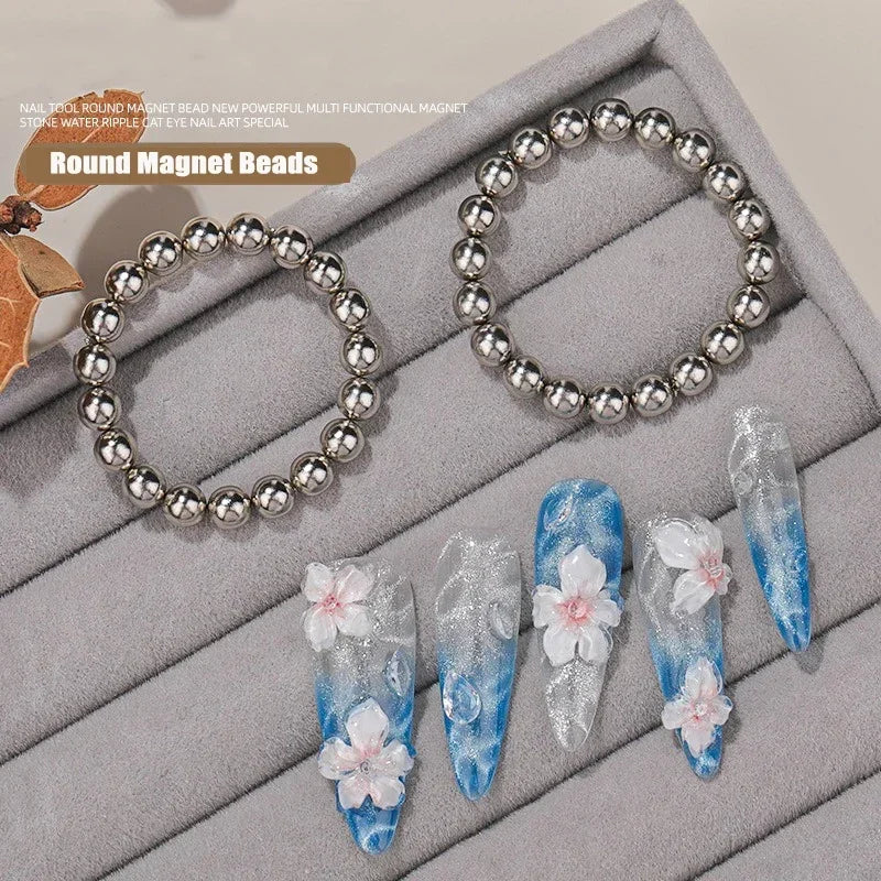 Round Magnetic Bead Nail Art Tools for Stunning Cat Eye Designs - Smarsty