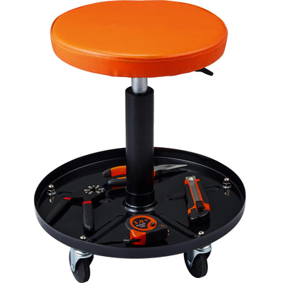SucceBuy Mechanic Stool 250 LBS Rolling Pneumatic Creeper Garage/Shop Seat Padded Rolling Workshop Stool for Garage Auto Repair - Smarsty