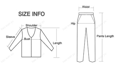 Women's Pajamas Set V-Neck Button down Top and Trousers Sleepwear Homewear Casual Nightwear Loungewear Autumn Winter Two-Piece - Smarsty
