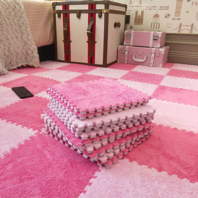 Soft Plush Children's Mat Baby Play Mat Baby Toys Eva Foam Puzzle Carpet In Children's Room Keep Warm Playmat 30*30*1CM by Smarsty