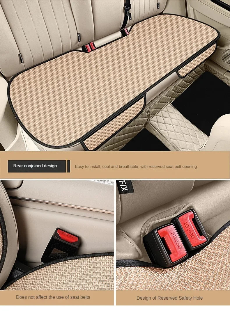 Breathable Ice Silk Car Seat Cushion Non-slip and Wear-resistant Solid Color Ice Silk Car Seat Cover, Universal Fit Most Cars