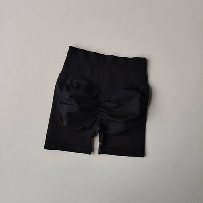 Peach Hip Lifting Sports Shorts Women High Waist and Waist Tightening Slimming Running Hip Speed Drying Three Point Tight Pants - Smarsty