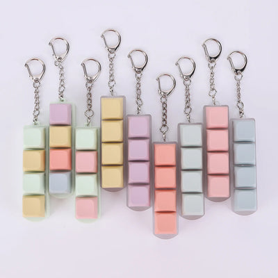 4 Keys Keyboard Keycaps Fidget Toy DIY Finger Keycaps Party Stress Relief Keyboard Caps Finger Button Fidget Decompression Toys - Smarsty