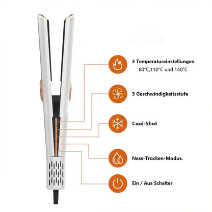 2 In 1 Hair Straightener And Dryer With Intuitive Airflow - Smarsty