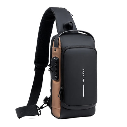 Anti Theft Chest Bag USB Charge Crossbody Sling Pack - Smarsty