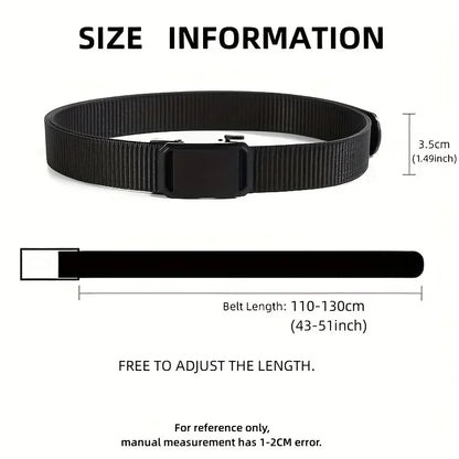 Canvas Tactical Belt For Men With Automatic Buckle - Smarsty