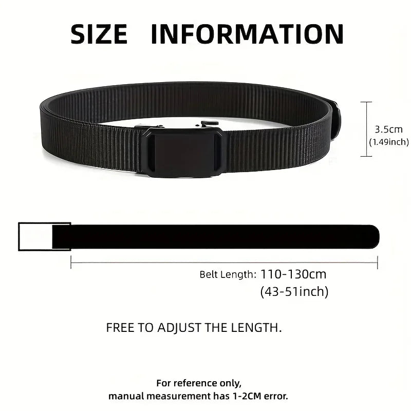 Canvas Tactical Belt For Men With Automatic Buckle - Smarsty
