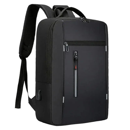 Men's Waterproof Oxford Laptop Backpack 15.6 Inch with USB Charging Port High Capacity Business Travel School Bag - Smarsty
