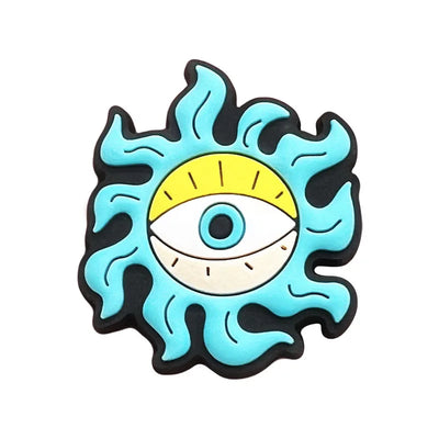 Evil Eye Shoe Charms for Crocs Accessories Blue Eyeball Monster Badge Women Buckle Kids Pins Decoration Jeans Shoes Accessories - Smarsty