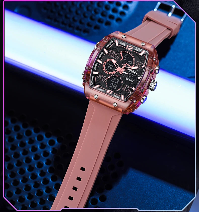 SMAEL 8109 Waterproof Luminous Dual Display Watch - Smarsty