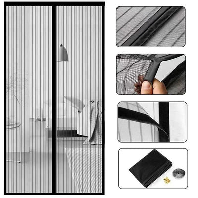 Heavy Duty Magnetic Screen Door Mesh Curtain for Bug Protection - Smarsty