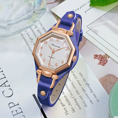 Luxury Quartz Women Wristwatch with Leather Band - Smarsty