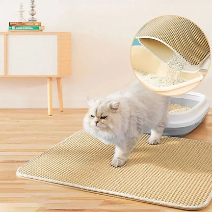 Non Slip Cat Litter Mat Waterproof Double Layer Design - Smarsty