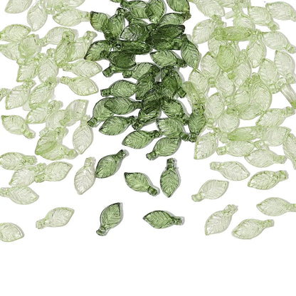 100pcs Acrylic Leaf Beads Perfect For DIY Handmade Jewelry - Smarsty