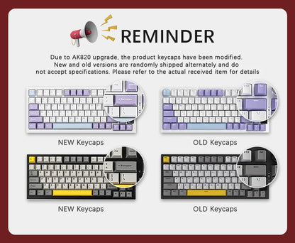 Gaming Mechanical Keyboard 82 Key 75 Percent Dual Mode