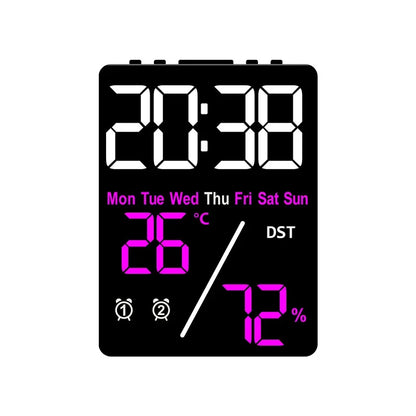 Multifunctional Digital Alarm Clock with Humidity Display - Smarsty