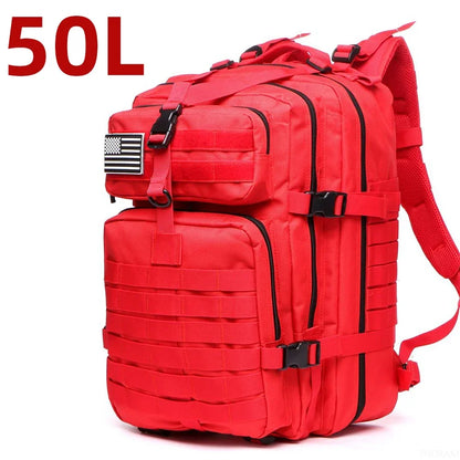 25L/50L Sturdy Nylon Waterproof Tactical Sports Trekking Fishing Hunting Camping Hiking Bag Backpack Outdoor Rucksacks - Smarsty