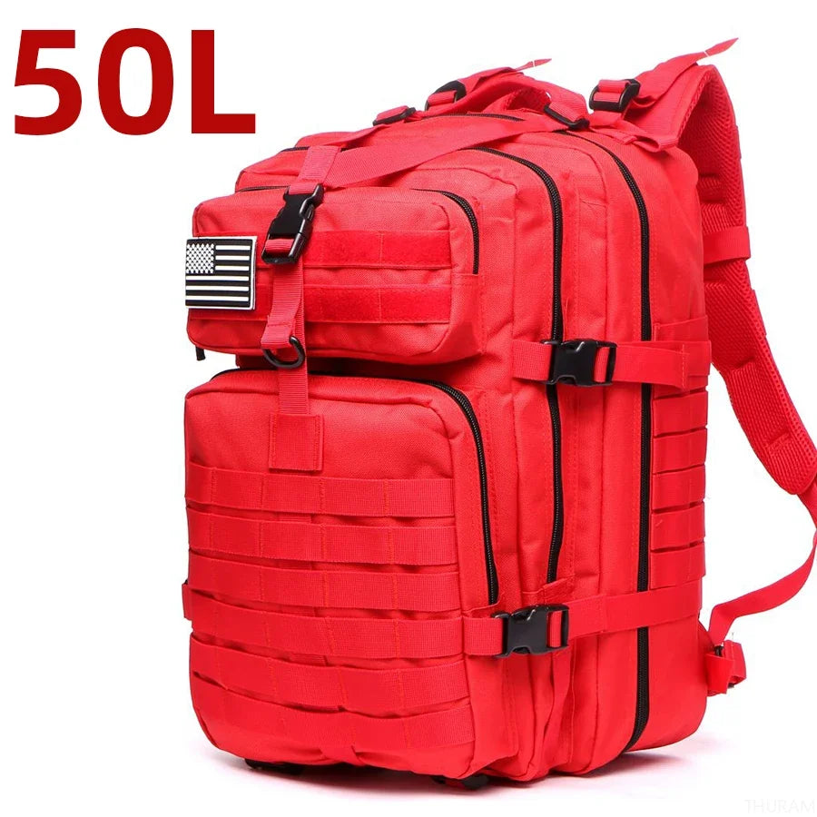 25L/50L Sturdy Nylon Waterproof Tactical Sports Trekking Fishing Hunting Camping Hiking Bag Backpack Outdoor Rucksacks - Smarsty