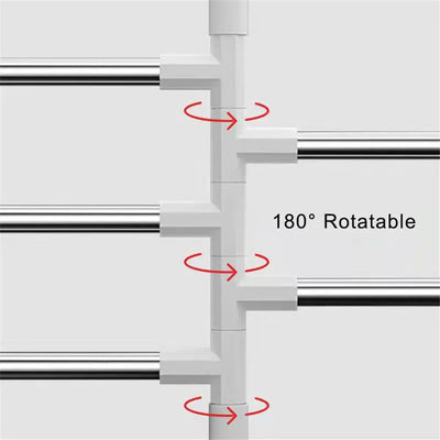 Rotatable Space Saving Aluminum Towel Rack Hanger - Smarsty