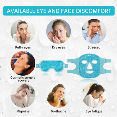 Gel Cooling Eye Mask for Refreshing Hot Cold Therapy - Smarsty