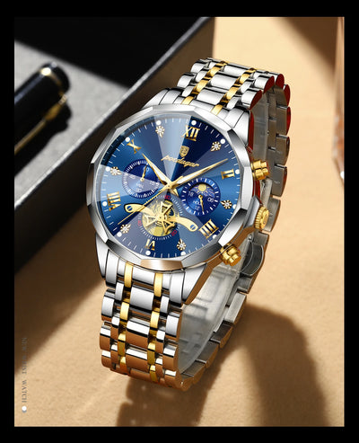 Luxury Waterproof Men's Chronograph Watch with Luminous Features - Smarsty