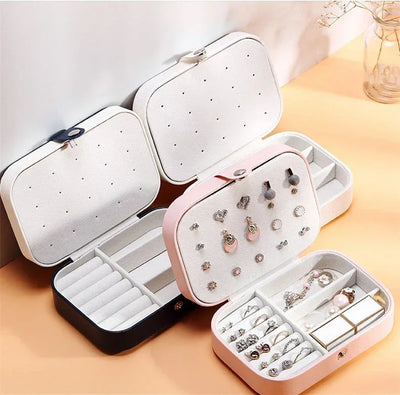 Luxury PU Leather Jewelry Box with Secure Lock - Smarsty