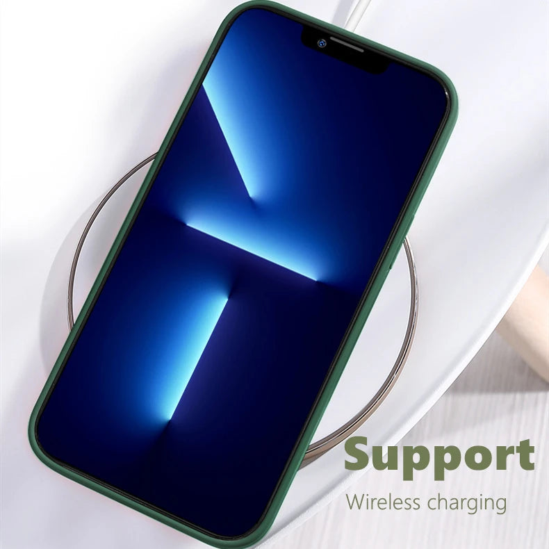 Smarsty Shockproof Soft TPU iPhone 8 Case Liquid Silicone Back -