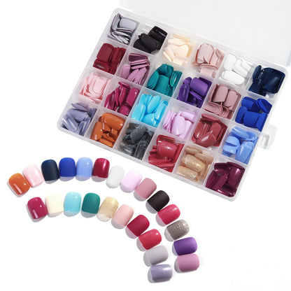 Acrylic Coffin Press On Nails Kit with 576 Pieces - Smarsty