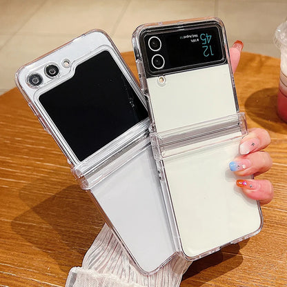 Clear Transparent Shockproof Folding Phone Case for Z Flip - Smarsty
