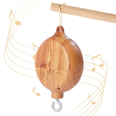 Revolving Music Box For Newborns Baby Crib Imitation Wood Color Hanging Rattle Baby Soothing Musical Toys 0-12 Months Baby Gift by Smarsty