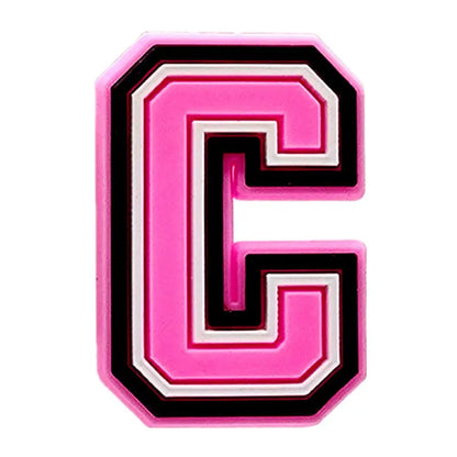Pink Letter Shoe Charms for Crocs Accessories Women Clogs Pins Men Badge Kids Jeans Girls Decorations Buckle Shoes Accessories