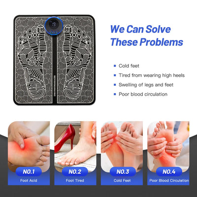 Electric Foot Massager Pad for Muscle Relaxation - Smarsty