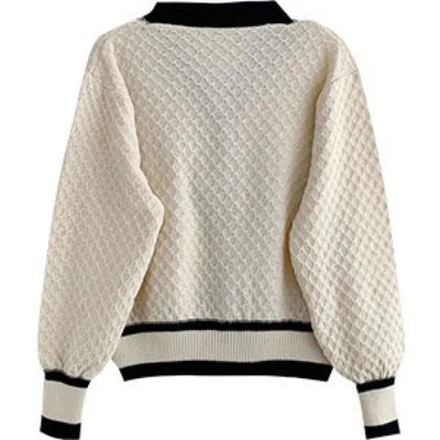 Women's Korean Fashion New Korean Loose Long-sleeved Knit Sweater Cardigans Outwear Coat - Smarsty
