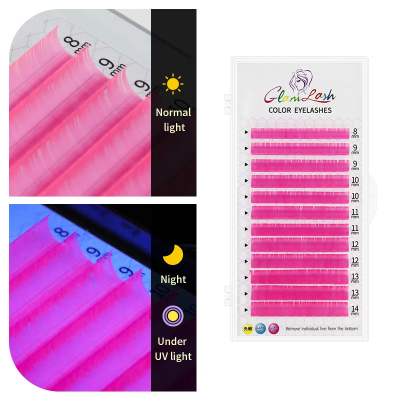 Glamlash Morandi Grey Colorful Individual Eyelash Extensions - Smarsty
