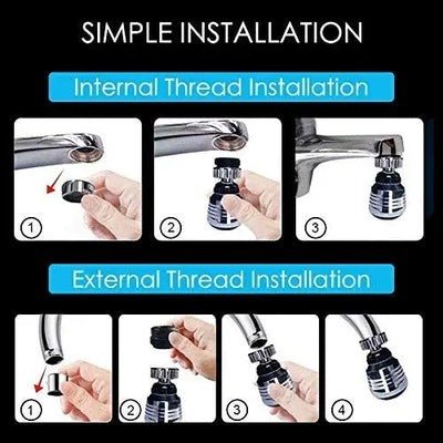 Kitchen Gadgets 2 Modes 360 Rotatable Bubbler High Pressure Faucet Extender Water Saving Bathroom Kitchen Accessories Supplies by Smarsty