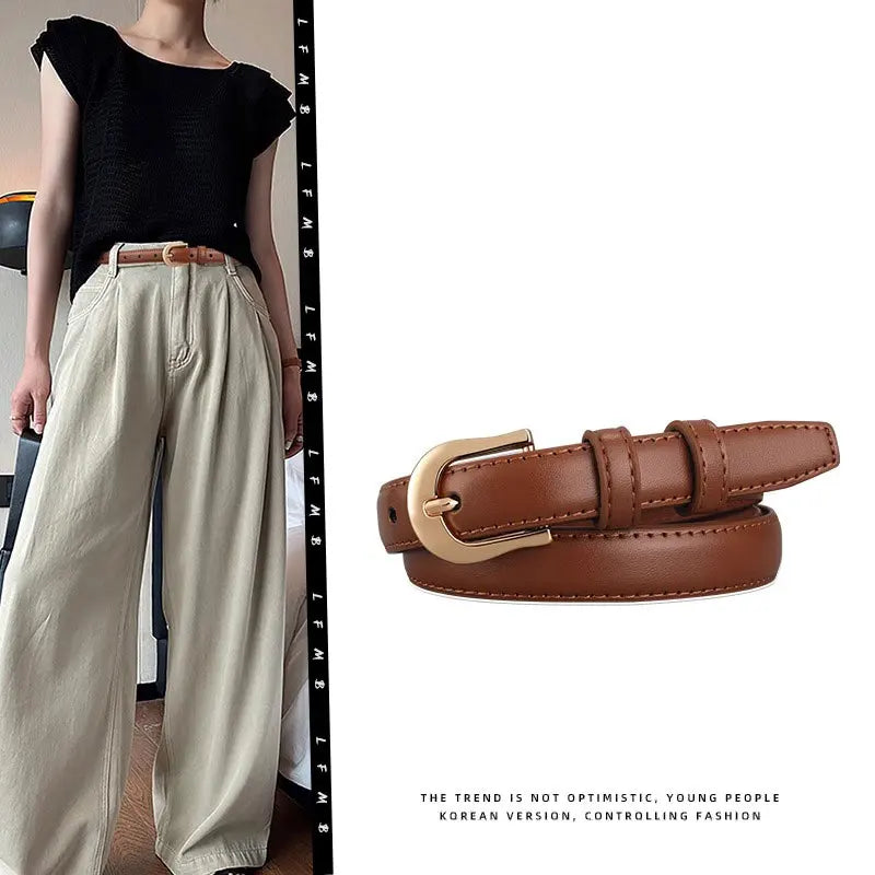 Brown Summer Belt with Western Style and Versatile Design - Smarsty
