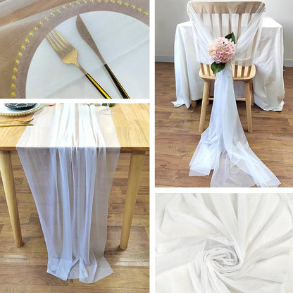 Chiffon Table Runner for Elegant Wedding and Party Decor - Smarsty
