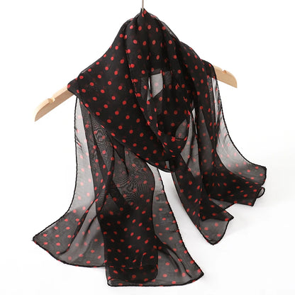 Women Print Chiffon Scarf Lightweight Sunscreen Shawl Wrap - Smarsty