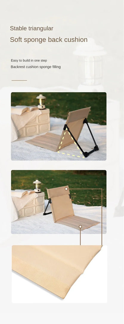 Outdoor Camping Lightweight Comfortable Folding Chair Park Leisure Beach Chair Portable Single Lazy Chair Back Chair by Smarsty