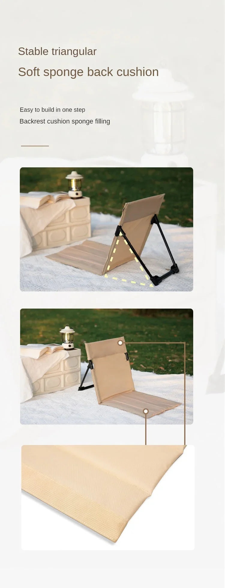 Outdoor Camping Lightweight Comfortable Folding Chair Park Leisure Beach Chair Portable Single Lazy Chair Back Chair by Smarsty