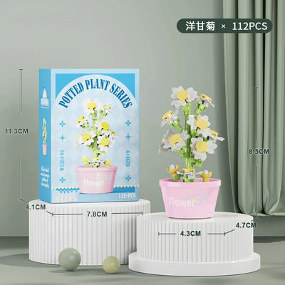 Bouquet Flower Mini Diy Building Block Toys for Children Bricks Blocks for Adults Constructor Micro Bricks Construction Set Gift by Smarsty