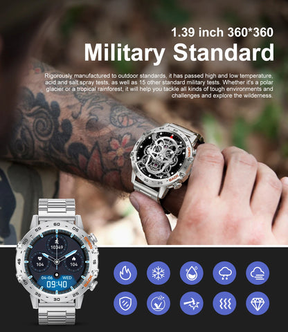 LIGE 1.39 Inch Bluetooth Smart Watch for Men - Smarsty