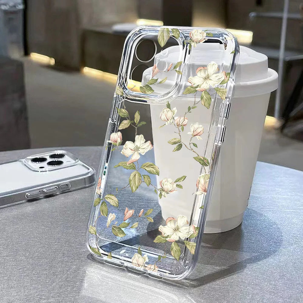 Flower Clear Shockproof iPhone Case - Smarsty